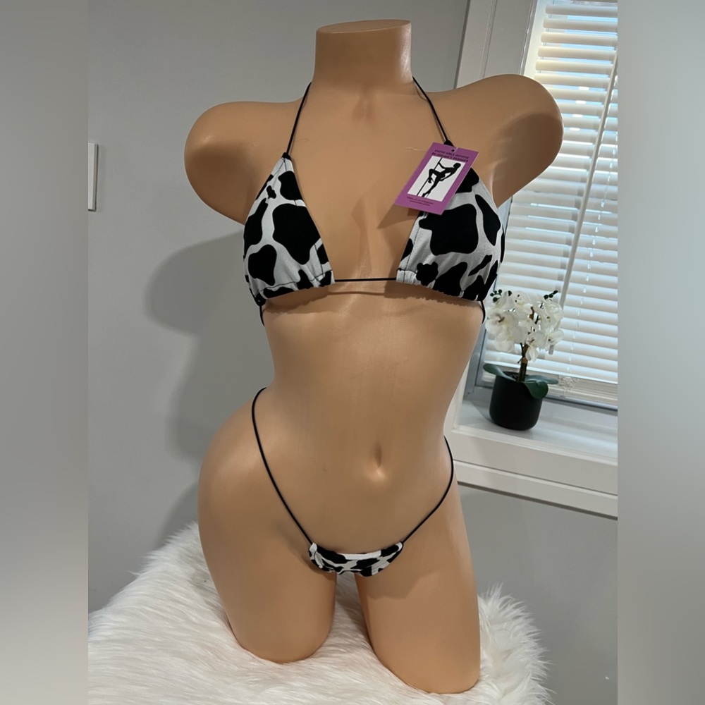 Cow print Microkini set